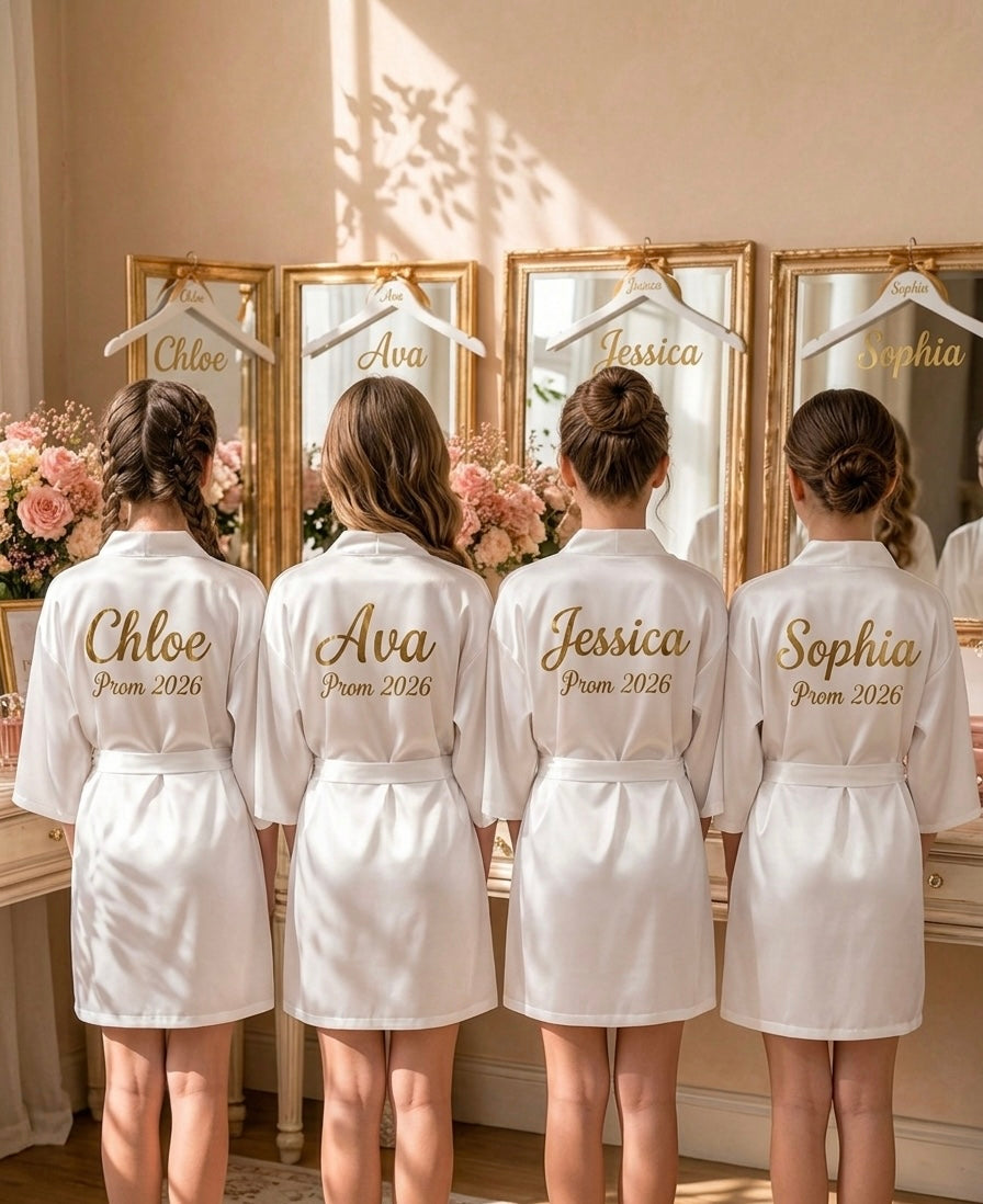 Personalised Prom Satin Robe