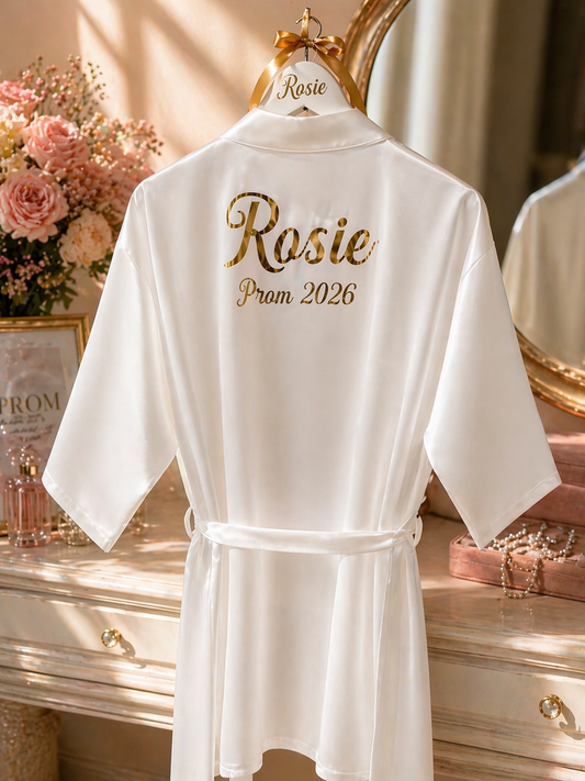 Personalised Prom Satin Robe