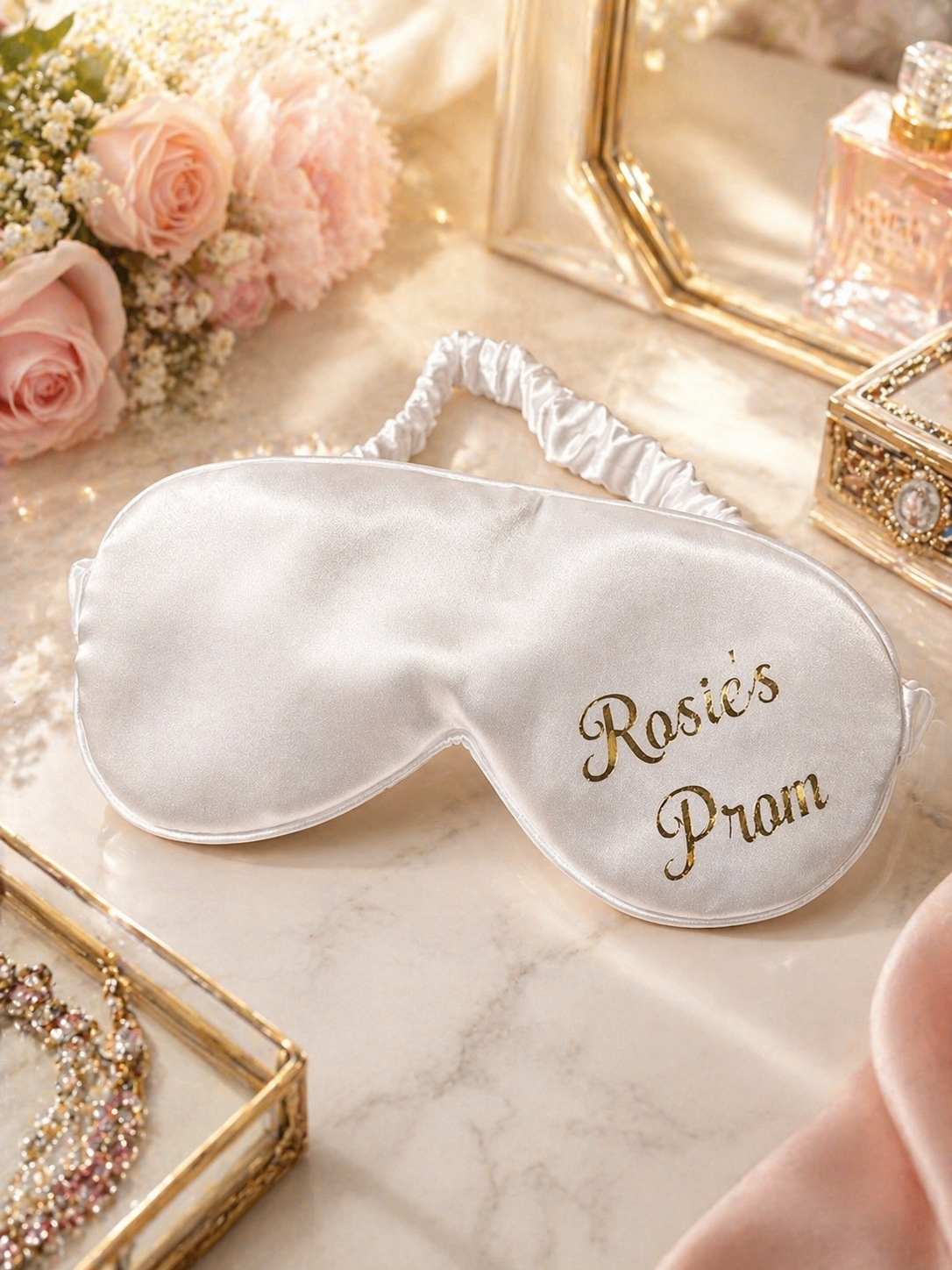 Personalised Prom Satin Eye Mask