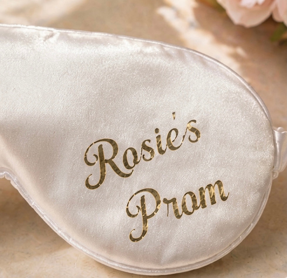 Personalised Prom Satin Eye Mask