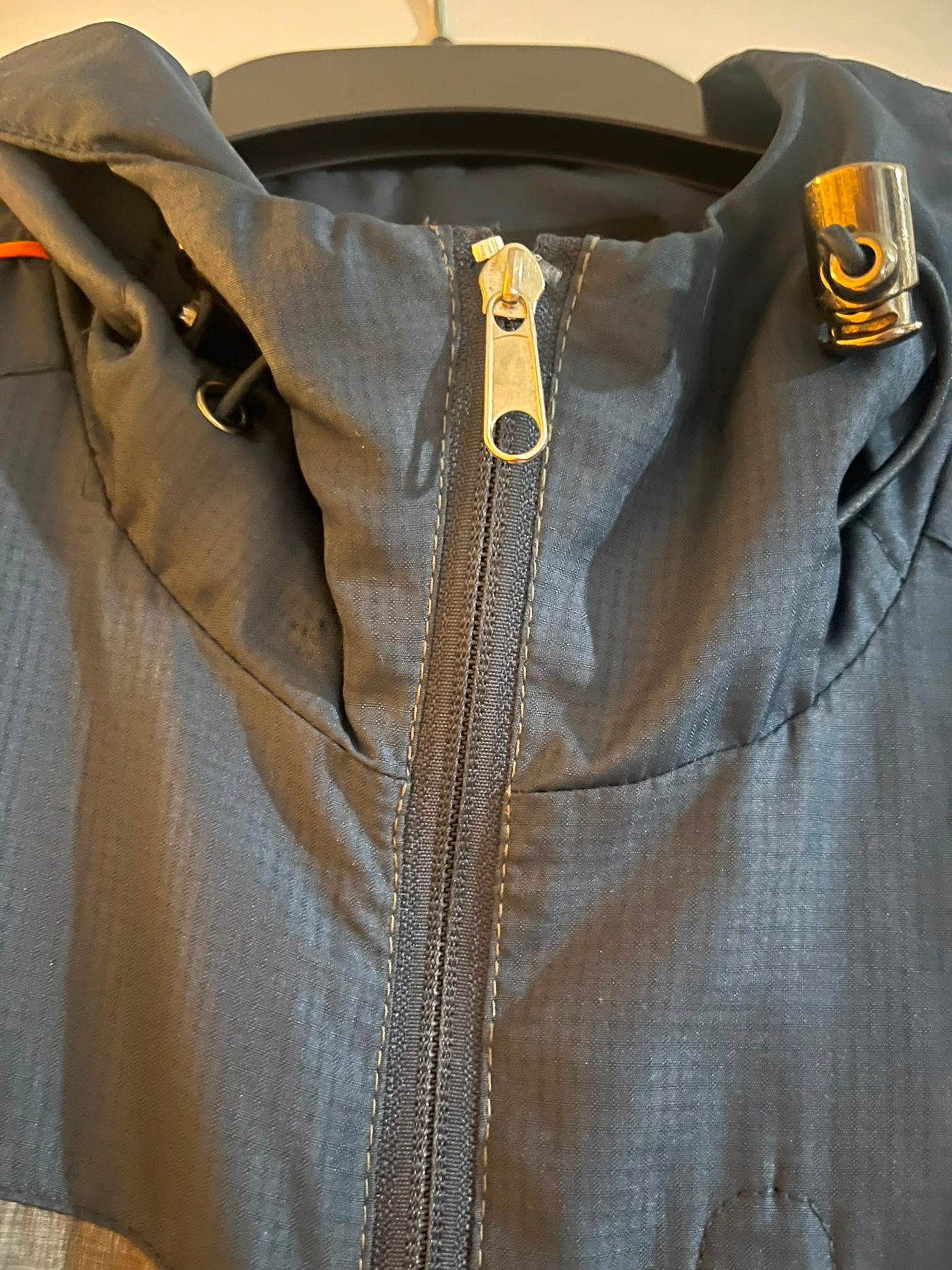 Jacket with a professionally replaced zip